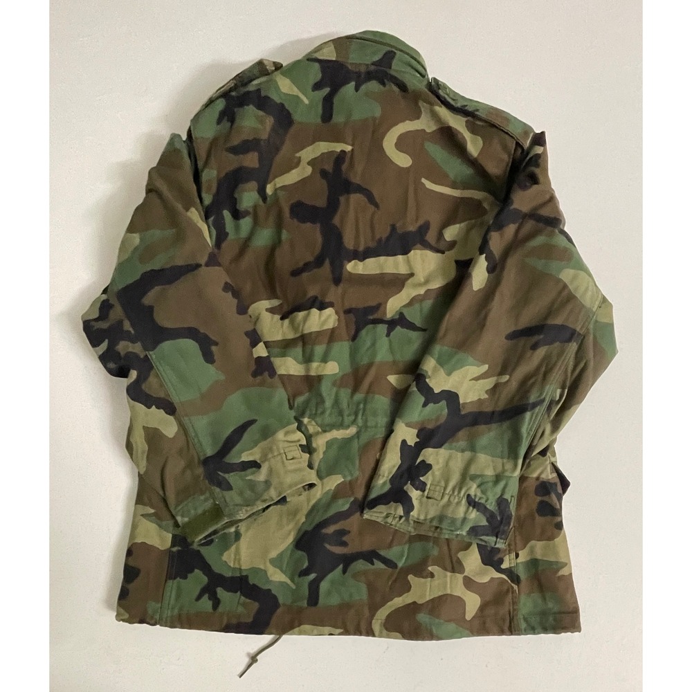 US Military M-65 Field Coat Woodland Camo Jacket Medium Regular Golden Mfg 1996 - Picture 5 of 11